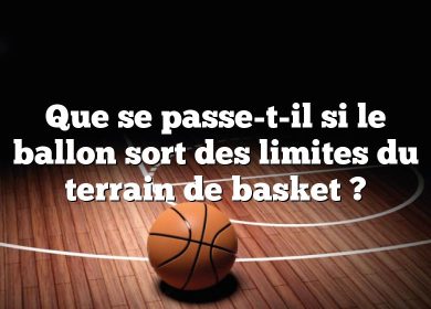 Que se passe-t-il si le ballon sort des limites du terrain de basket ?
